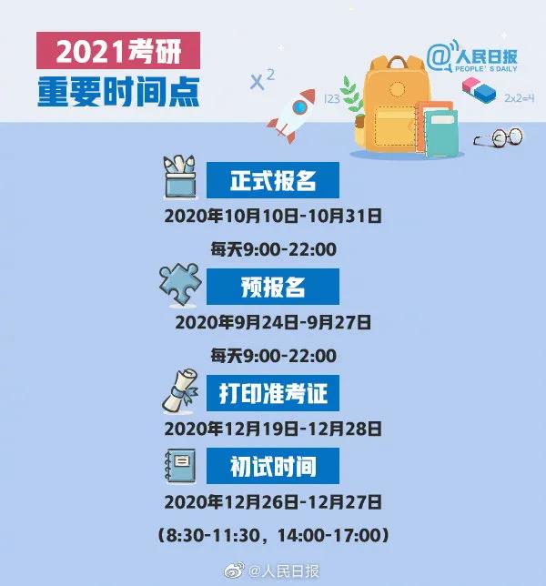 研考丨这份2021考研日历，收好!