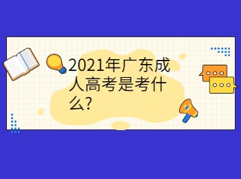 2021年广东成人高考是考什么