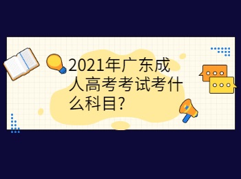 2021年广东成人高考考试考什么科目