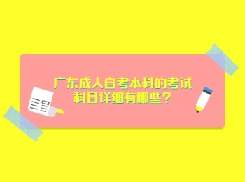 广东成人自考本科的考试科目详细有哪些