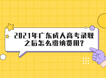 2021年广东成人高考录取之后怎么缴纳费用?