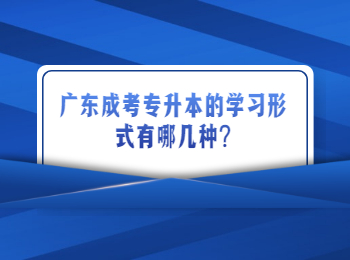 广东成考专升本的学习形式有哪几种?