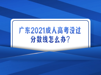 广东2021成人高考没过分数线怎么办?