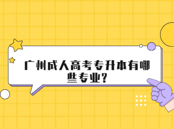 广州成人高考专升本有哪些专业?