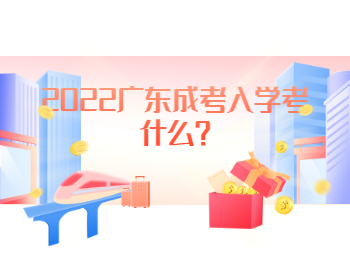 2022广东成考入学考什么?