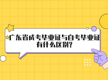 广东省成考毕业证与自考毕业证有什么区别?