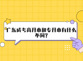 广东成考高升本和专升本有什么不同?