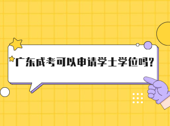 广东成考可以申请学士学位吗?