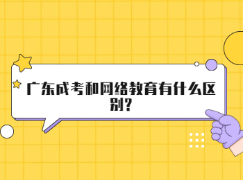 广东成考和网络教育有什么区别?