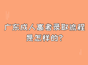 广东成人高考录取流程是怎样的