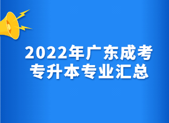 2022年广东成考专升本专业汇总