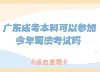 广东成考本科可以参加今年司法考试吗