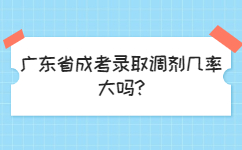 广东省成考录取调剂几率大吗